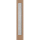 Rain flush glazed hurricane-rated fiberglass sidelite panel, full lite, 14" x 80", tan woodgrain finish