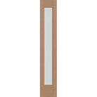 Frost flush glazed fiberglass sidelite panel, full lite, 14" x 80", tan woodgrain finish
