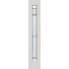 Berkley flush glazed hurricane-rated fiberglass sidelite panel, full lite, 14" x 80", white satin smooth finish, Patina caming