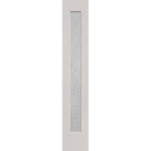 Rain flush glazed hurricane-rated fiberglass sidelite panel, full lite, 14" x 80", white satin smooth finish