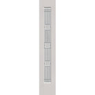 Austin flush glazed fiberglass sidelite panel, full lite, 14" x 80", white satin smooth finish, Satin Nickel caming