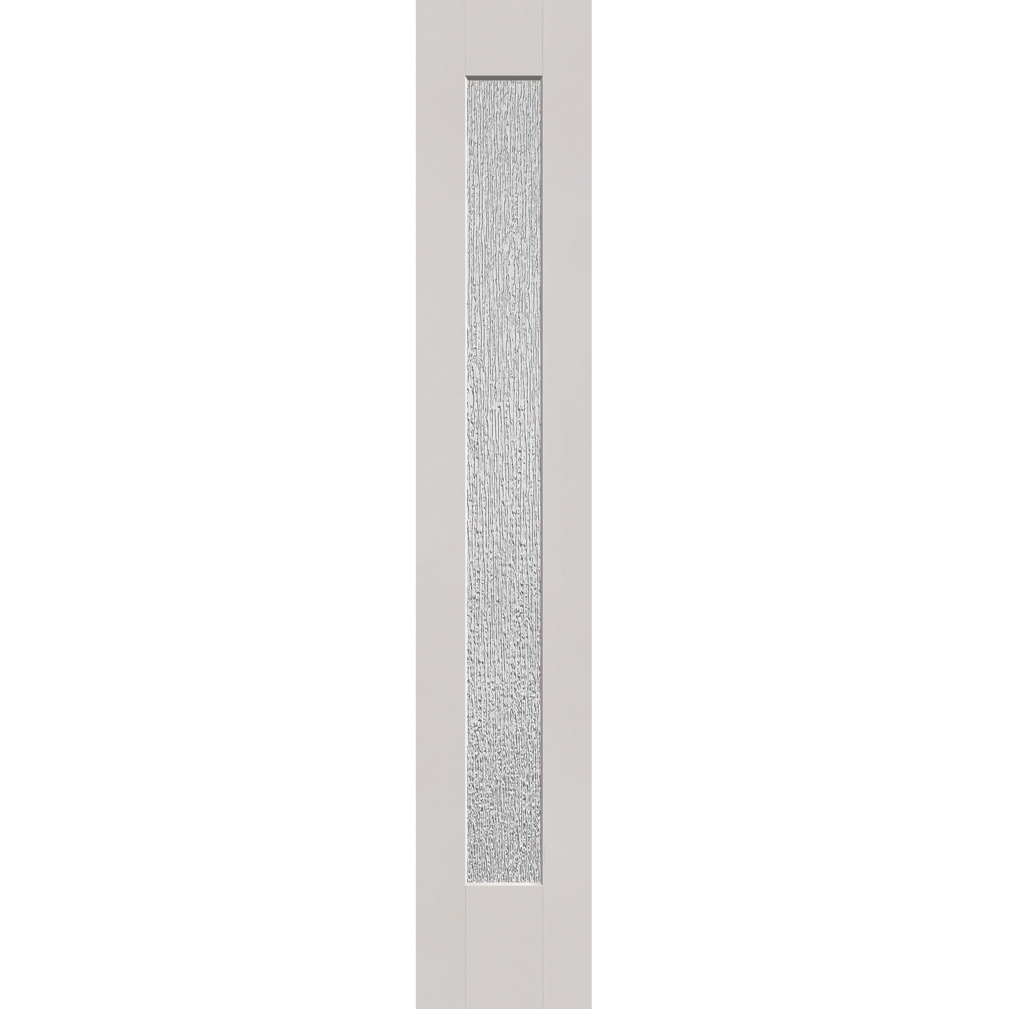 Rain flush glazed fiberglass sidelite panel, full lite, 14" x 80", white satin smooth finish