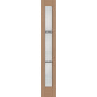 Dexter flush glazed hurricane-rated fiberglass sidelite panel, full lite, 14" x 96", tan woodgrain finish, Black Aluminum caming