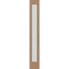Frost flush glazed hurricane-rated fiberglass sidelite panel, full lite, 14" x 96", tan woodgrain finish