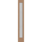 Micro-Granite flush glazed hurricane-rated fiberglass sidelite panel, full lite, 14" x 96", tan woodgrain finish
