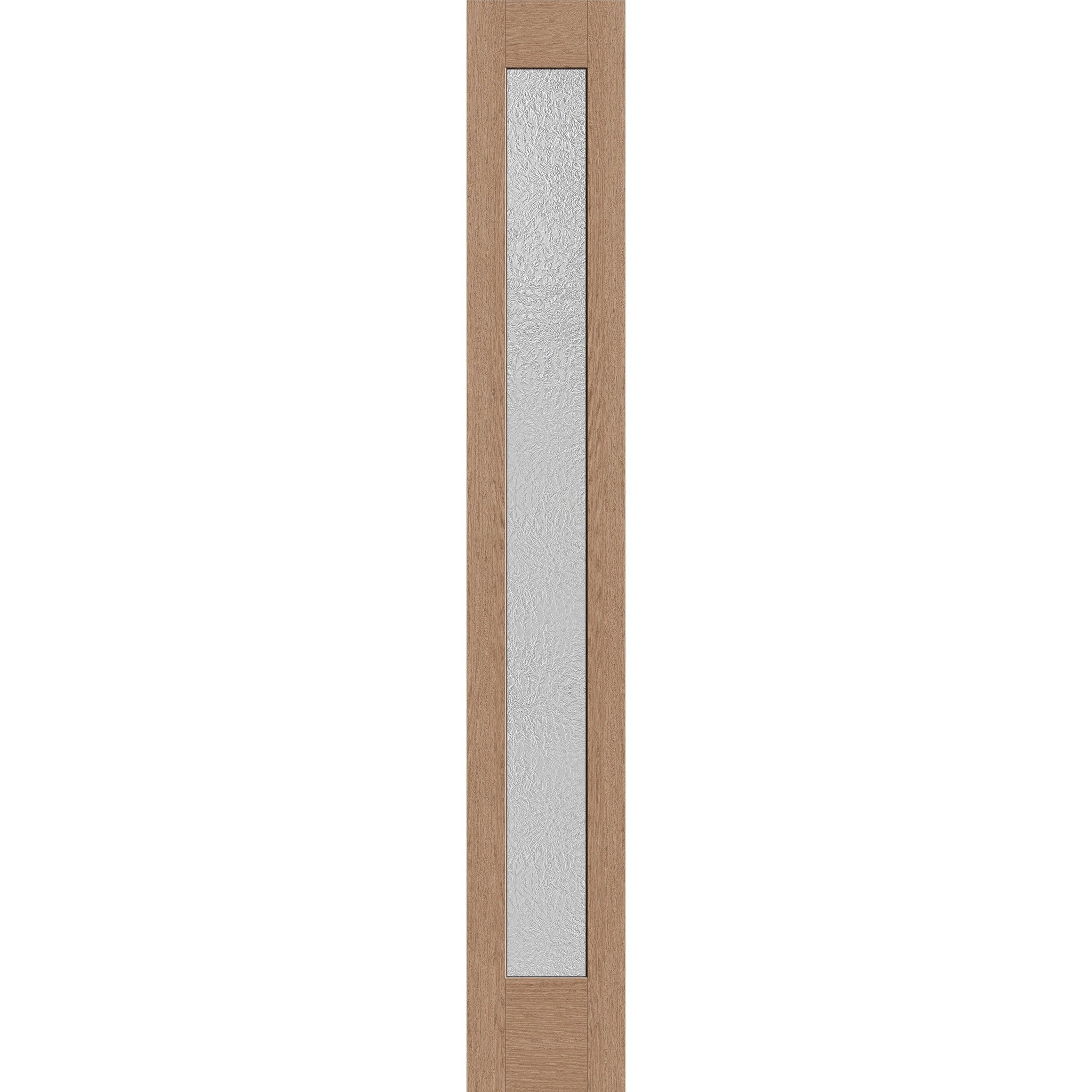 Micro-Granite flush glazed hurricane-rated fiberglass sidelite panel, full lite, 14" x 96", tan woodgrain finish