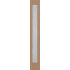 Rain flush glazed fiberglass sidelite panel, full lite, 14" x 96", tan woodgrain finish