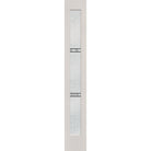 Dexter flush glazed fiberglass sidelite panel, full lite, 14" x 96", white satin smooth finish, Black Aluminum caming