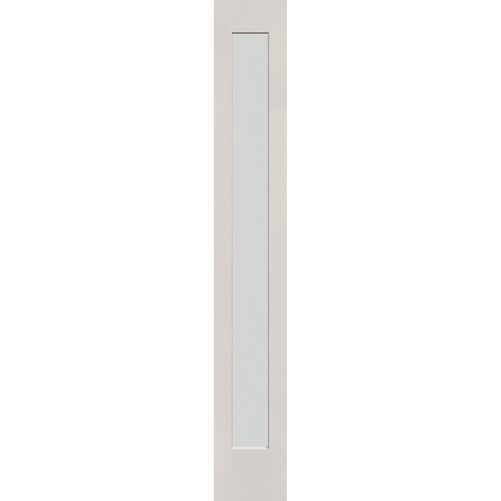 Frost flush glazed fiberglass sidelite panel, full lite, 14" x 96", white satin smooth finish