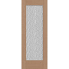 Vapor flush glazed fiberglass entry door, full lite, 30" x 80", tan woodgrain finish