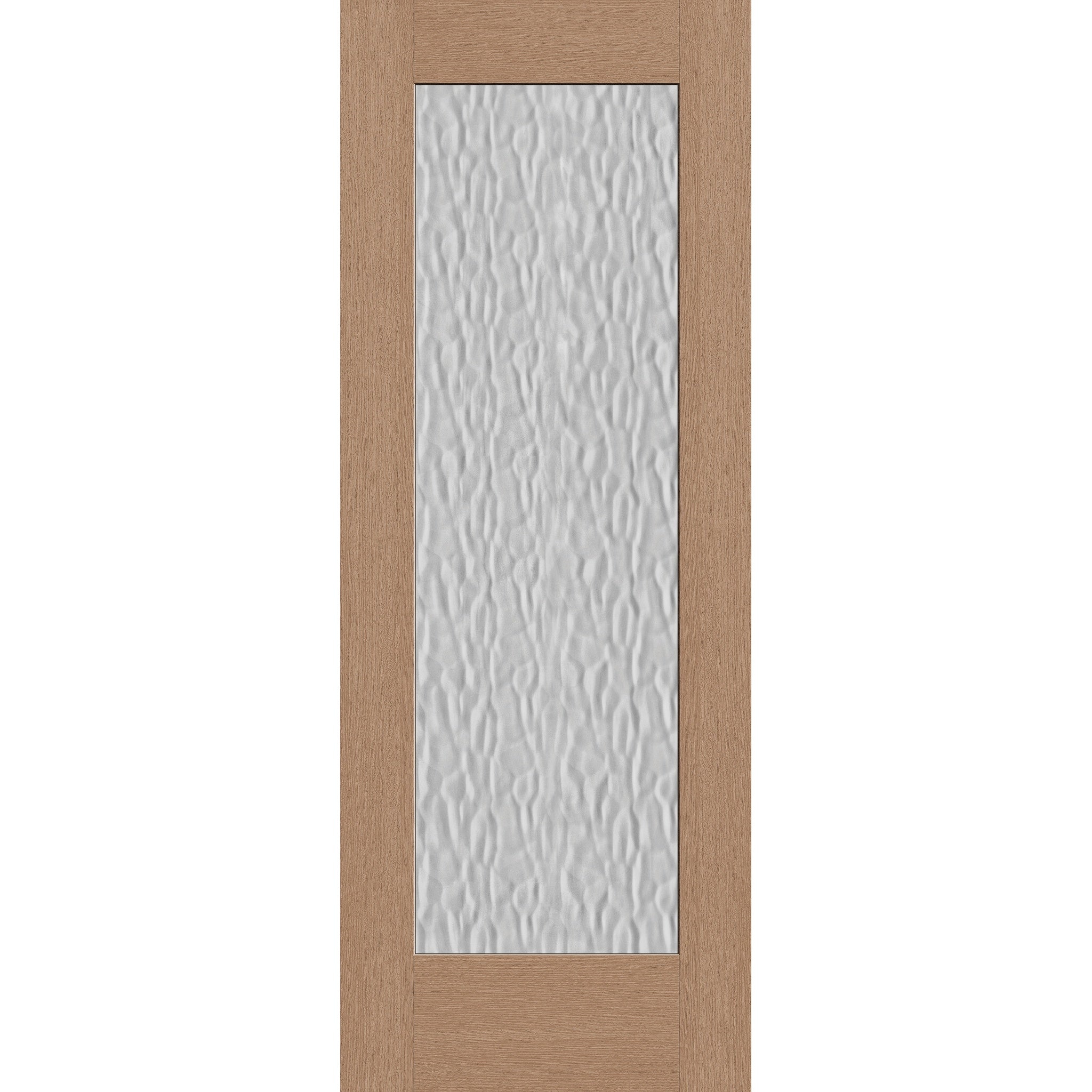 Vapor flush glazed fiberglass entry door, full lite, 30" x 80", tan woodgrain finish