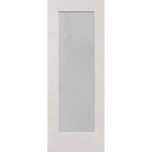 Micro-Granite flush glazed hurricane-rated fiberglass entry door, full lite, 30" x 80", white satin smooth finish
