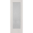 Rain flush glazed fiberglass entry door, full lite, 30" x 80", white satin smooth finish
