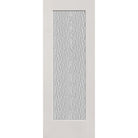 Vapor flush glazed fiberglass entry door, full lite, 30" x 80", white satin smooth finish
