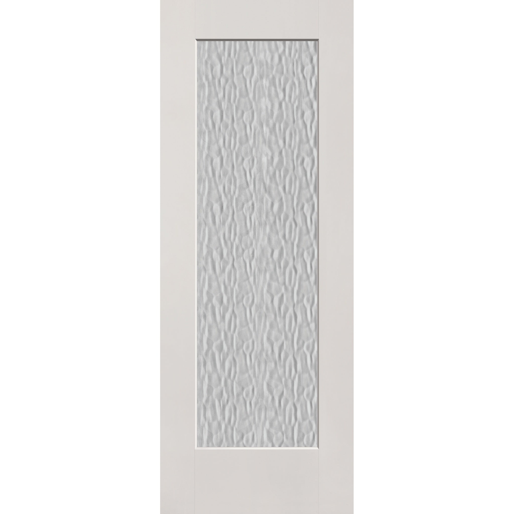 Vapor flush glazed fiberglass entry door, full lite, 30" x 80", white satin smooth finish