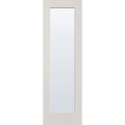 Clear flush glazed hurricane-rated fiberglass entry door, full lite, 30" x 96", white satin smooth finish