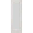 Frost flush glazed hurricane-rated fiberglass entry door, full lite, 30" x 96", white satin smooth finish