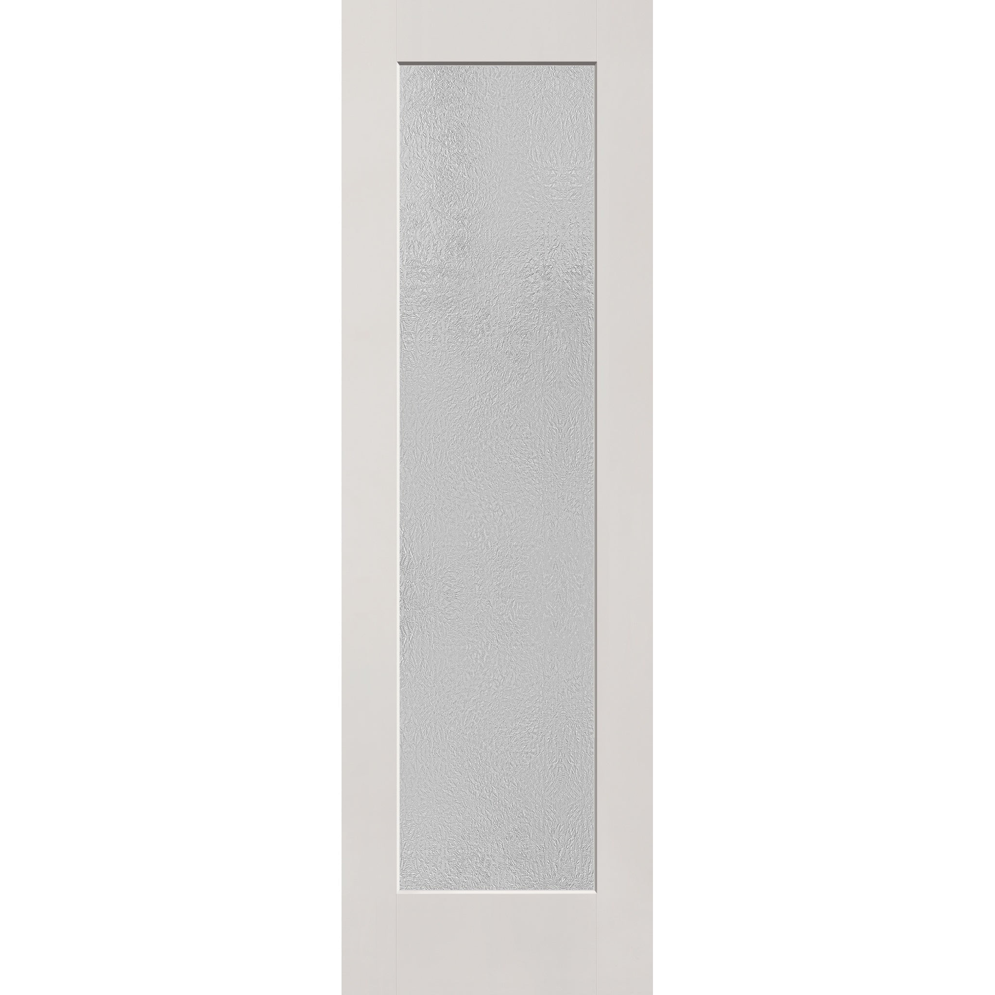Micro-Granite flush glazed fiberglass entry door, full lite, 30" x 96", white satin smooth finish