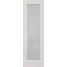 Rain flush glazed fiberglass entry door, full lite, 30" x 96", white satin smooth finish