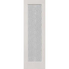 Vapor flush glazed fiberglass entry door, full lite, 30" x 96", white satin smooth finish