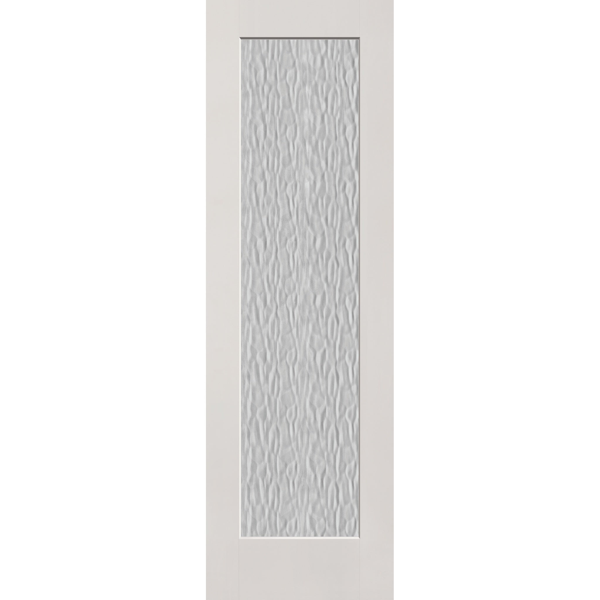 Vapor flush glazed fiberglass entry door, full lite, 30" x 96", white satin smooth finish