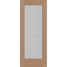 Vapor flush glazed fiberglass entry door, full lite, 32" x 80", tan woodgrain finish