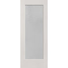 Micro-Granite flush glazed hurricane-rated fiberglass entry door, full lite, 32" x 80", white satin smooth finish
