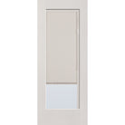 Raise & Lower Blinds flush glazed fiberglass entry door, full lite, 32" x 80", white satin smooth finish, white blinds