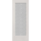 Vapor flush glazed fiberglass entry door, full lite, 32" x 80", white satin smooth finish