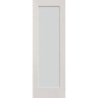 Frost flush glazed fiberglass entry door, full lite, 32" x 96", white satin smooth finish