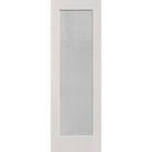 Micro-Granite flush glazed fiberglass entry door, full lite, 32" x 96", white satin smooth finish
