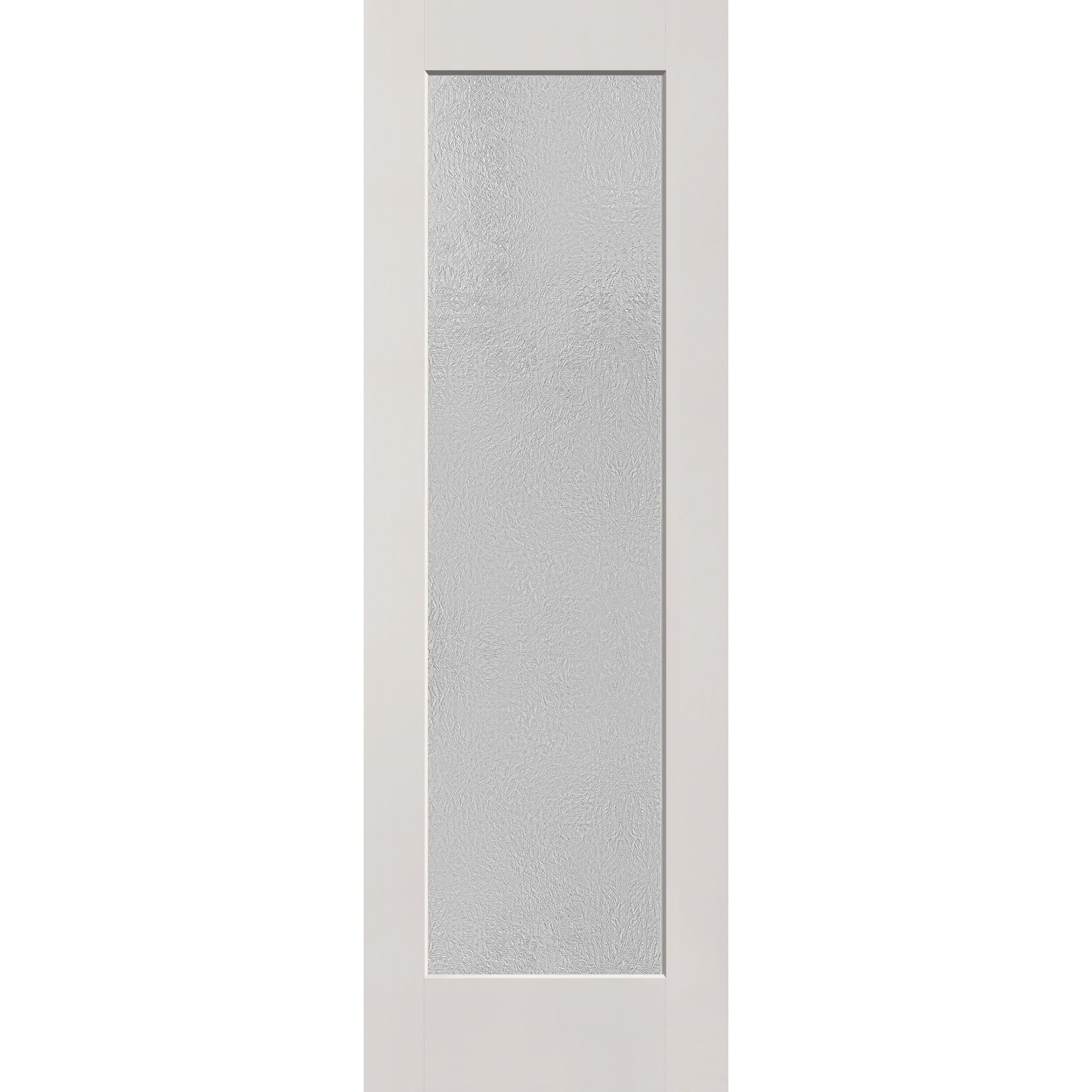 Micro-Granite flush glazed fiberglass entry door, full lite, 32" x 96", white satin smooth finish
