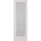 Rain flush glazed fiberglass entry door, full lite, 32" x 96", white satin smooth finish