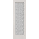 Vapor flush glazed fiberglass entry door, full lite, 32" x 96", white satin smooth finish