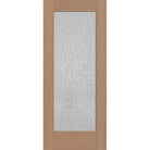 Rain flush glazed fiberglass entry door, full lite, 34" x 80", tan woodgrain finish