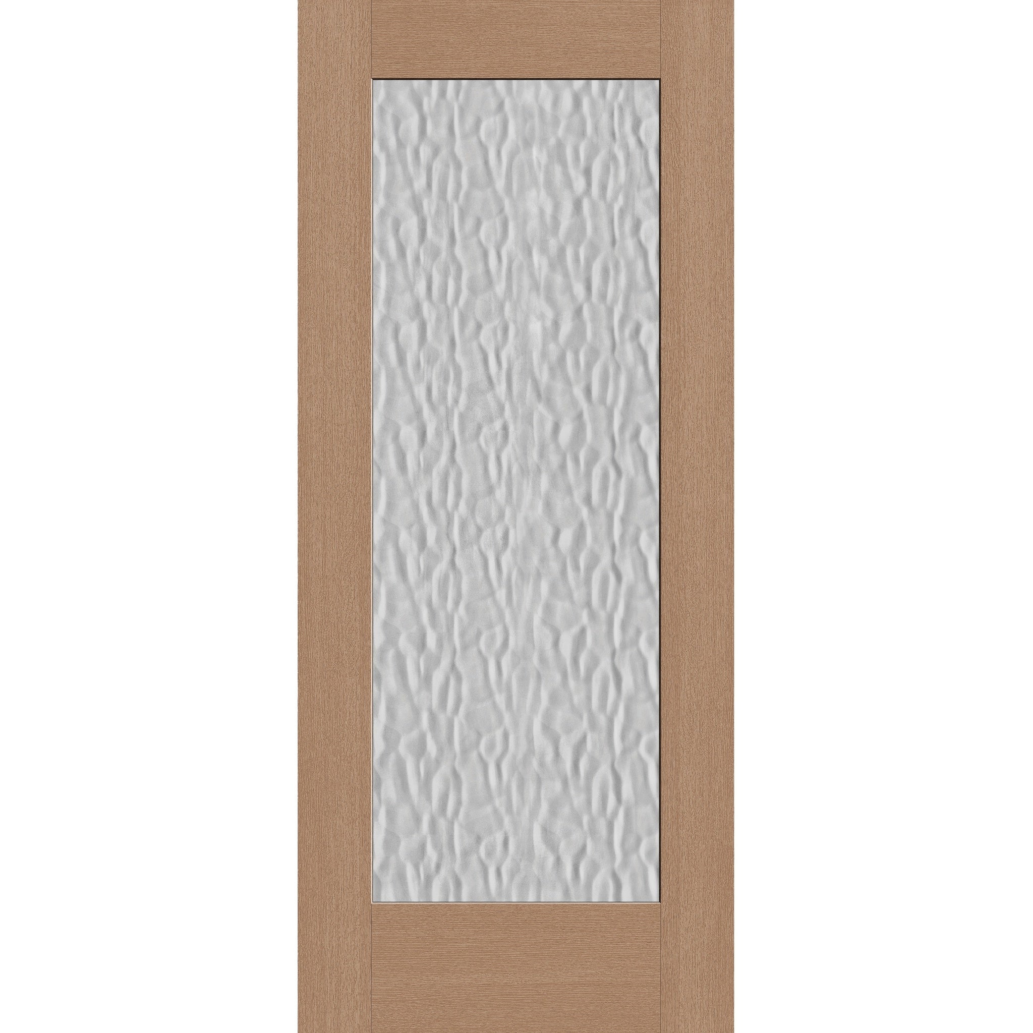 Vapor flush glazed fiberglass entry door, full lite, 34" x 80", tan woodgrain finish