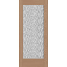 Vapor flush glazed fiberglass entry door, full lite, 34" x 80", tan woodgrain finish