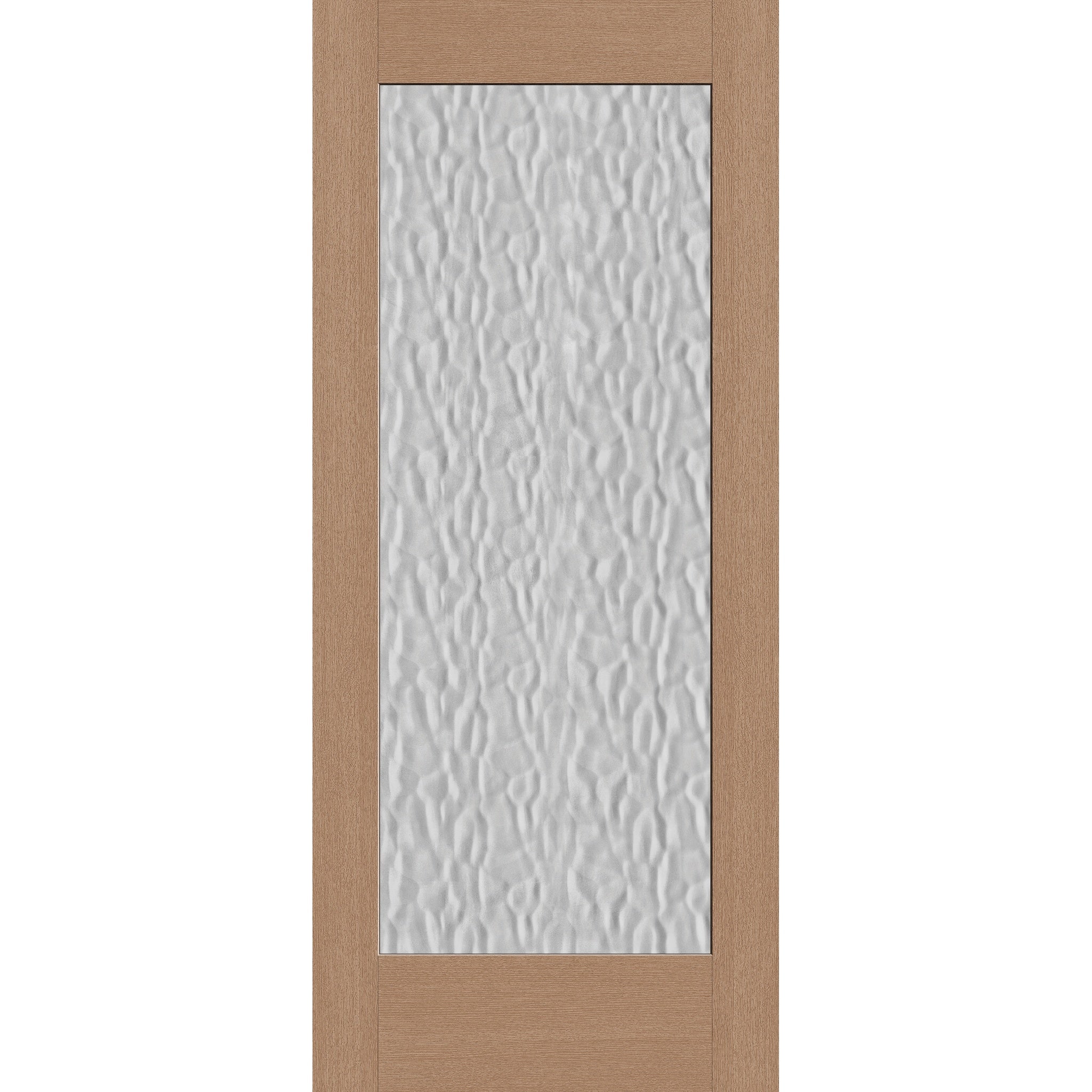 Vapor flush glazed fiberglass entry door, full lite, 34" x 80", tan woodgrain finish