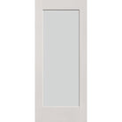 Frost flush glazed fiberglass entry door, full lite, 34" x 80", white satin smooth finish