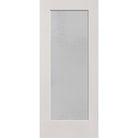 Micro-Granite flush glazed fiberglass entry door, full lite, 34" x 80", white satin smooth finish