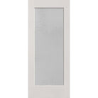 Micro-Granite flush glazed fiberglass entry door, full lite, 34" x 80", white satin smooth finish