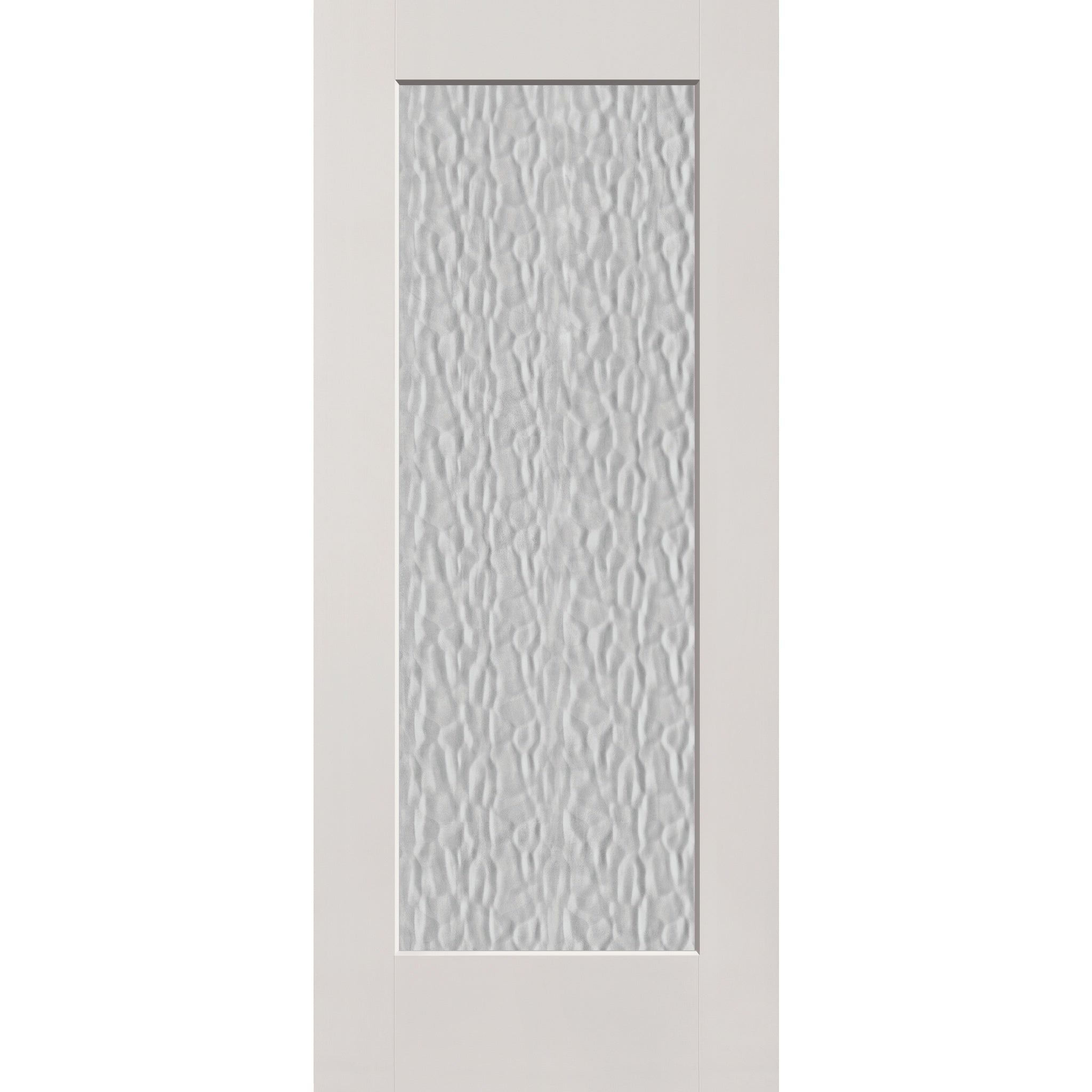 Vapor flush glazed fiberglass entry door, full lite, 34" x 80", white satin smooth finish
