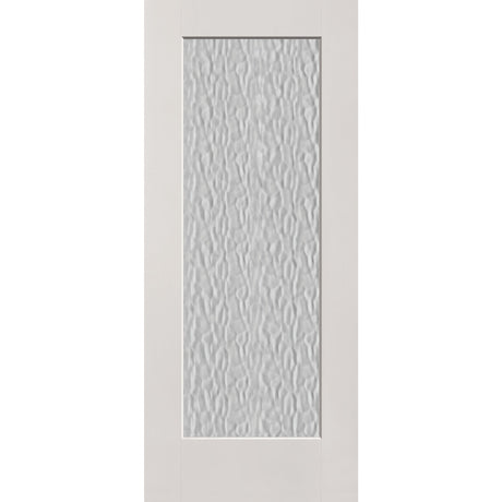 Vapor flush glazed fiberglass entry door, full lite, 34" x 80", white satin smooth finish