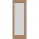 Frost flush glazed fiberglass entry door, full lite, 34" x 96", tan woodgrain finish