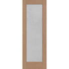Micro-Granite flush glazed fiberglass entry door, full lite, 34" x 96", tan woodgrain finish