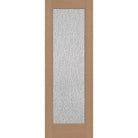 Rain flush glazed fiberglass entry door, full lite, 34" x 96", tan woodgrain finish