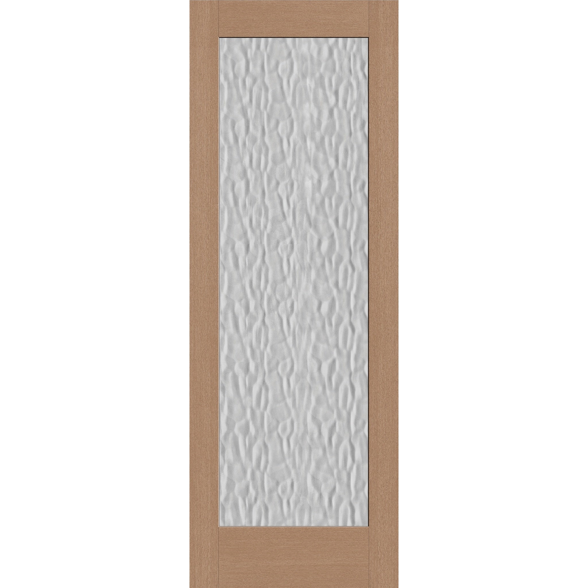 Vapor flush glazed fiberglass entry door, full lite, 34" x 96", tan woodgrain finish