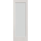 Frost flush glazed hurricane-rated fiberglass entry door, full lite, 34" x 96", white satin smooth finish