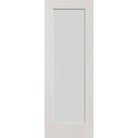Frost flush glazed fiberglass entry door, full lite, 34" x 96", white satin smooth finish