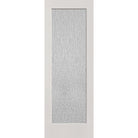 Rain flush glazed fiberglass entry door, full lite, 34" x 96", white satin smooth finish